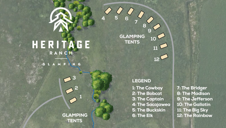 Image of Map for Tent Positions Enlarged